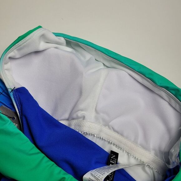 NEW RALPH LAUREN ONE SHOULDER BLUE GREEN OMBRE PIECE SWIMSUIT 4 NWT - Picture 9 of 10